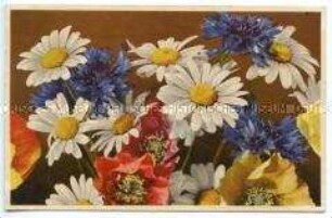 Postkarte mit Blumenmotiv