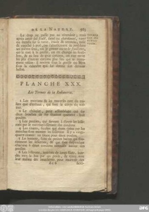 Plance XXX. Les Termes de la Rubanaerie.