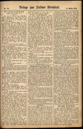 Zweite Ausgabe vom Samstag, den 11. März 1882.