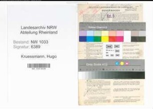 Entnazifizierung Hugo Kruessmann , geb. 09.05.1909 (Polizeibeamter)