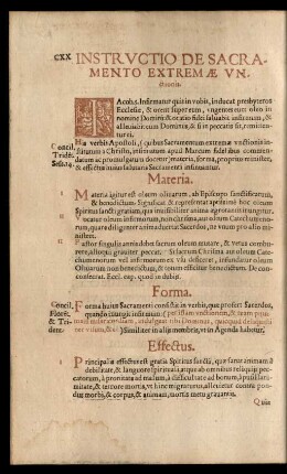 Instructio De Sacramento Extremae Unctionis.