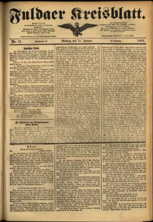 Ausgabe vom Montag, den 21. Januar 1907.