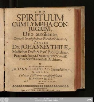 Spirituum Cum Lympha Coniugium