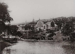Hamburgische Gewerbe- und Industrie-Ausstellung 1889, Maschinenhalle und Sennhütte