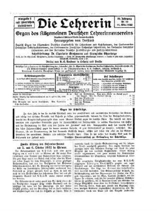 Zweite Sitzung des Gesamtvorstandes am 5. und 6. Oktober 1922 in Weimar