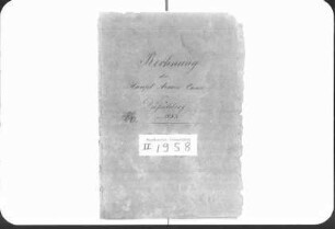 Rechnungen der Armenverwaltung (Zentralwohltätigkeitsanstalt, Zentralarmenverwaltung, Hauptarmenkasse) für 1853
