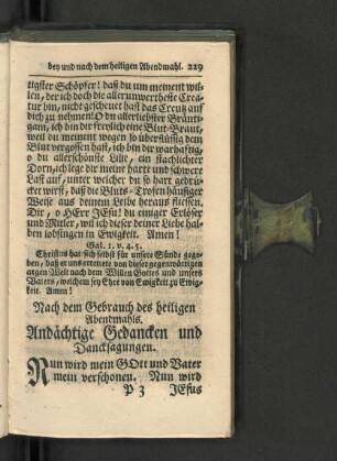 [Andachten nach dem heiligen Abendmahl.]