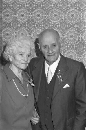 Diamanthochzeit der Eheleute Sofie und Rudolf Haury aus Durlach-Aue