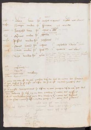 Astrologisch-medizinische Verse und Notizen, lat. und dt.