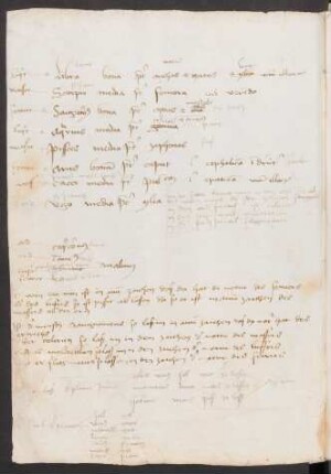 Astrologisch-medizinische Verse und Notizen, lat. und dt.