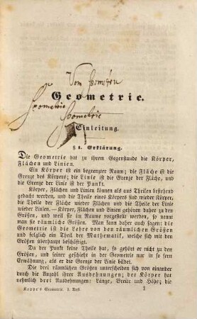 Anfangsgründe der reinen Mathematik : für den Schul- und Selbst-Unterricht, 2. Die Planimetrie und Stereometrie für den Schul- und Selbstunterricht