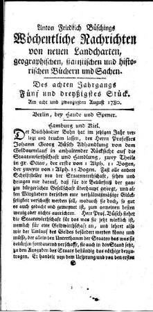 Fünf und dreyßigstes Stück