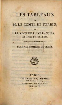 Les tableaux de M. le Comte de Forbin