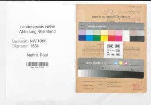 Entnazifizierung Paul Nehm , geb. 05.07.1902 (Angestellter)