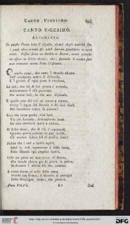 Canto vigesimo