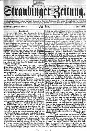 Straubinger Zeitung. 1874,7/12, 1874,7/12