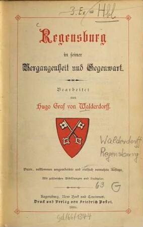 Regensburg in seiner Vergangenheit und Gegenwart
