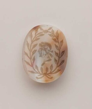 Intaglio mit männlichem Porträt im Kranz (Imperator), 16./17. Jh.