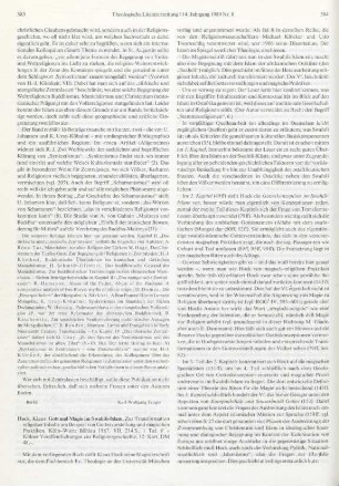 583-585 [Rezension] Hock, Klaus, Gott und Magie im Swahili-Islam