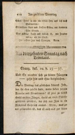 612-622, Am dreyzehnten Sonntag nach Trinitatis.