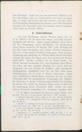 II. Geschichtliches.