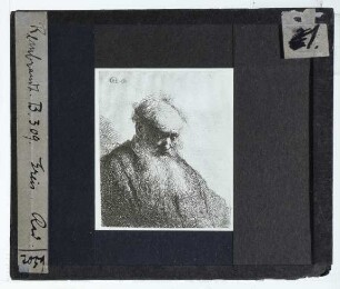 Rembrandt, Alter Mann mit langem Bart (Radierung B309)