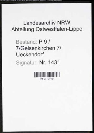 Heiratsregister Standesamt Gelsenkirchen 7 Ueckendorf