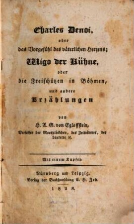 Charlos Denoi : od. das Vorgefühl des väterl. Herzens