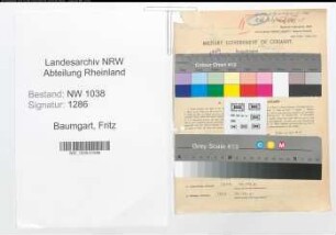 Entnazifizierung Fritz Baumgart , geb. 05.11.1902 (Universitaetsprofessor)