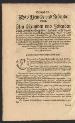 Das Neunde und Zehende Gebot.
