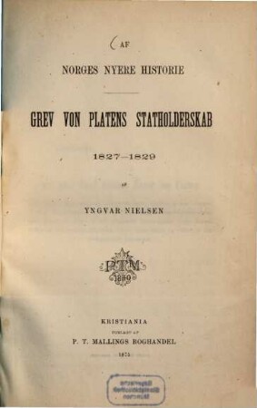Af Norges nyere historie, 2