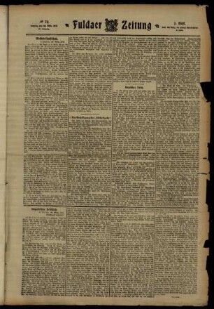Zweite Ausgabe vom Samstag, den 30. März 1912.