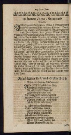 Ein andächtiges Lied/ umb Beystand des H. Geistes/ bey Feyrung deß Sabbaths.