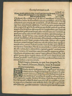 Motum Augis communis, ex qua Aux propria Solis, Veneris, Mercurii, Martis, Iovis & Saturni elicitur numerare. Caput Quartum.