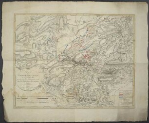 Plan des Treffens bey Jena am 14ten October 1806 : zwischen den Kais. Französischen und den Kön. Preussischen u. Kur-Sächsischen Armeen