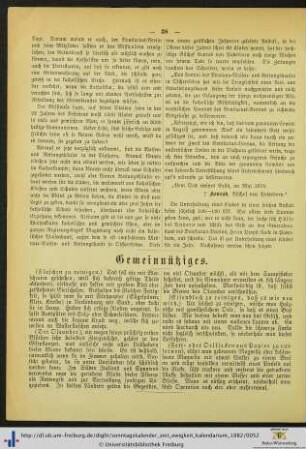 Gemeinnütziges.