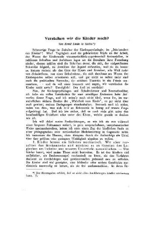 Verstehen wir die Kinder noch?