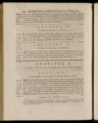 Chapitre X. Le Regne de Nasroddin Mohammed Shah, Douzieme Empereur.