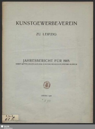 1905(1906): Jahresbericht