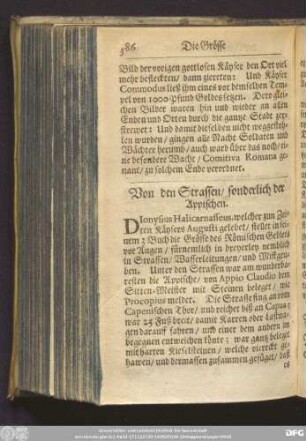 Von den Straffen/ sonderlich der Appischen.