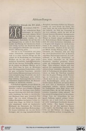 Flandrischer Schrank des XV. Jahrh.
