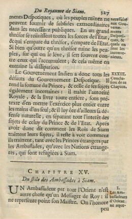 Chapitre XV. De stile des ambassades à Siam
