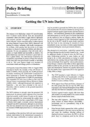 Getting the UN into Darfur