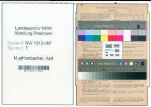 Entnazifizierung Karl Muehlenbacher , geb. 06.11.1921 (Steuerbeamter)