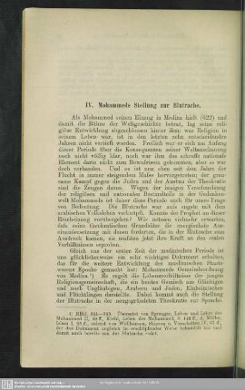IV. Mohammeds Stellung zur Blutrache