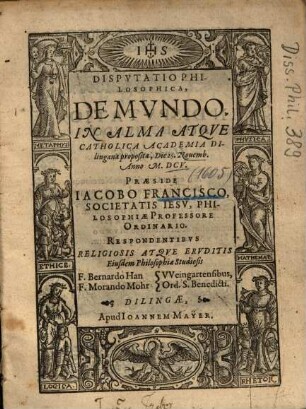 Dispvtatio Philosophica, De Mvndo
