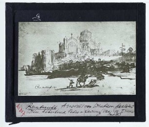 Rembrandt, Ansicht von Windsor Castle (Zeichnung Benesch 786) (Wien Albertina 8894)