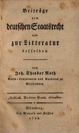 Beyträge zum deutschen Staatsrecht, 3