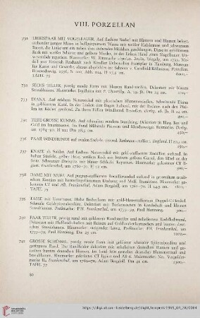 VIII. Porzellan (Nr. 731 - 1343)