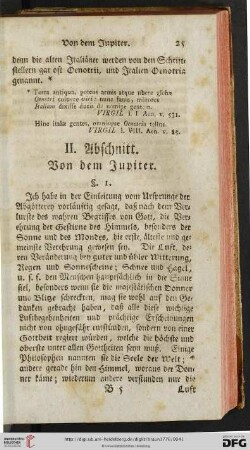 II. Abschnitt: Von dem Jupiter